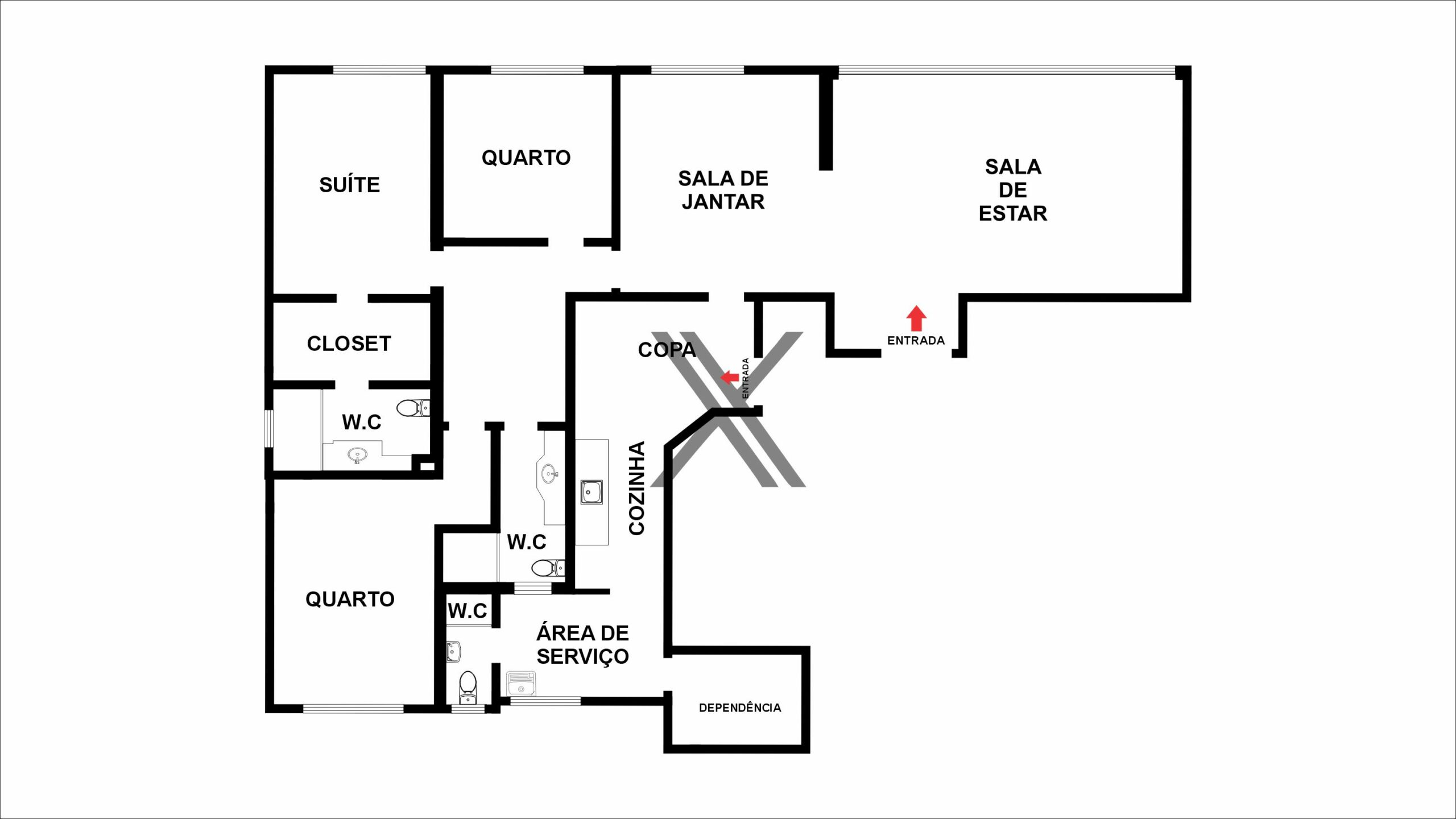 Apartamento 3 Quartos com e uma Suíte em Ipanema
