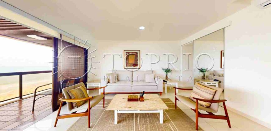 Apartamento de 91 m², reformado, com vista frontal para a Praia de Ipanema