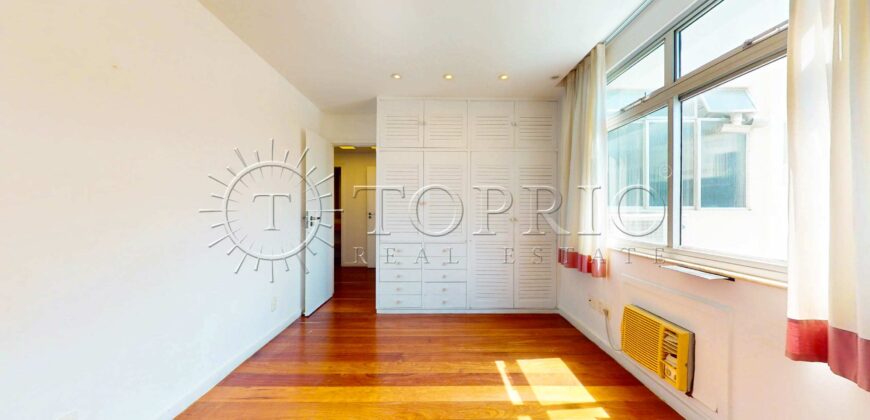 Apartamento à venda no Leblon – 125 m², 3 quartos, vista para o Cristo e Morro Dois Irmãos