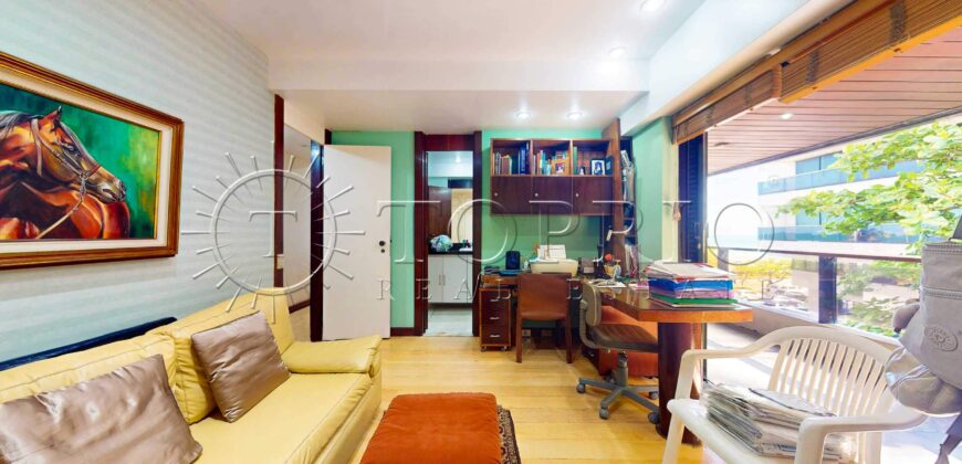 Apartamento de 260 m² na Avenida Delfim Moreira – Vista Frontal para o Mar do Leblon