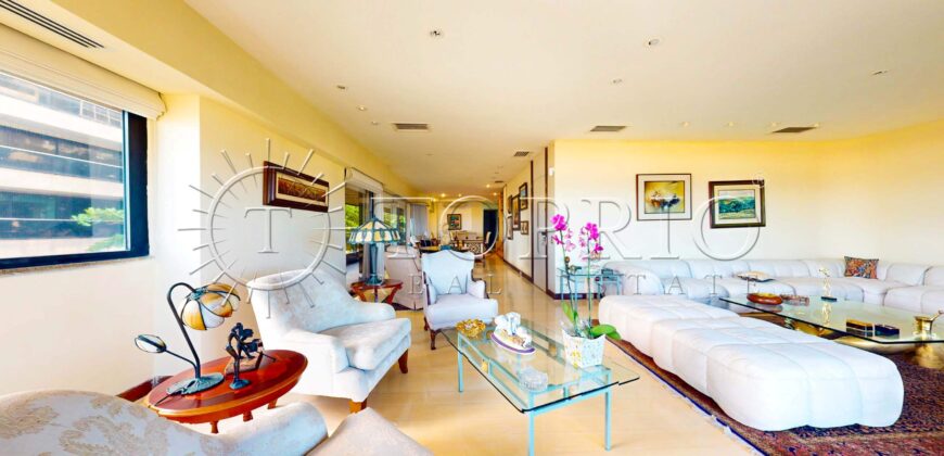 Apartamento de 260 m² na Avenida Delfim Moreira – Vista Frontal para o Mar do Leblon