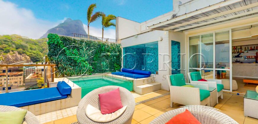 Cobertura Duplex de 376 m² com Vista Frontal para o Mar no Leblon