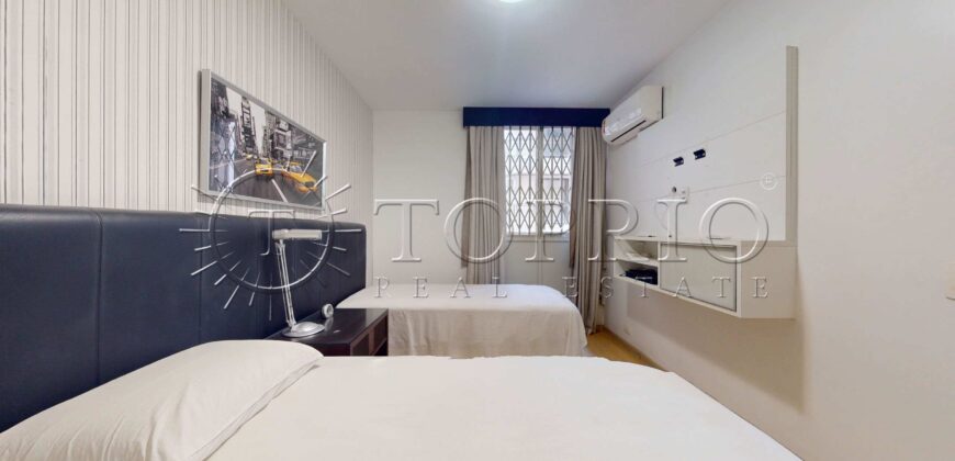 Apartamento mobiliado de 117 m² para locação em Ipanema a poucos passos da praia