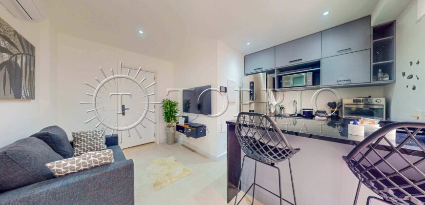 Apartamento Garden à venda no Leblon – 42 m² | Porteira Fechada | Prédio Novo