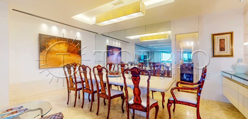 Apartamento de luxo na Av. Delfim Moreira com 435m² e vista frontal para o mar