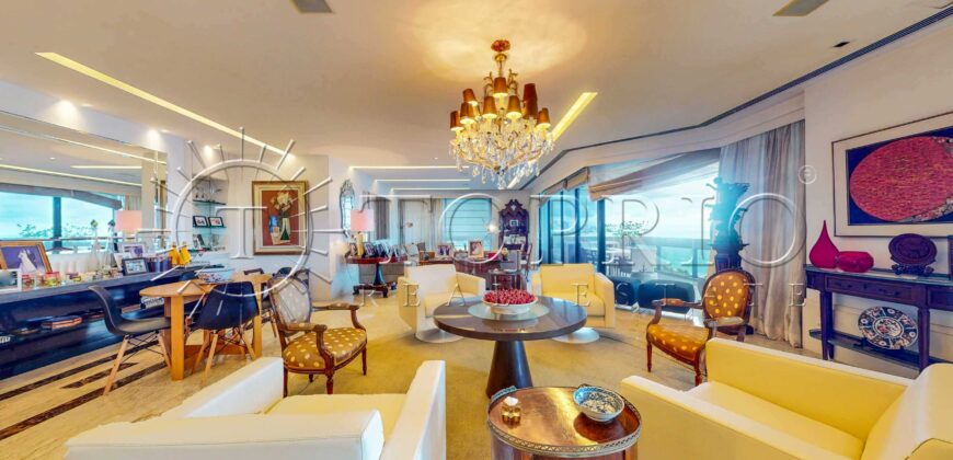Apartamento de luxo na Av. Delfim Moreira com 435m² e vista frontal para o mar