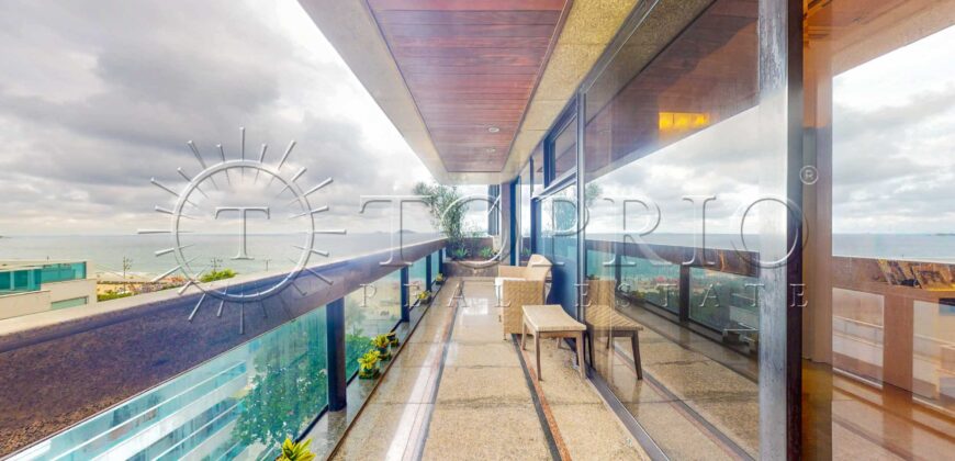 Apartamento de luxo na Av. Delfim Moreira com 435m² e vista frontal para o mar