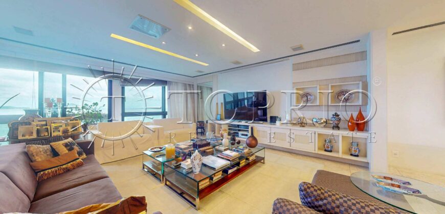 Apartamento de luxo na Av. Delfim Moreira com 435m² e vista frontal para o mar