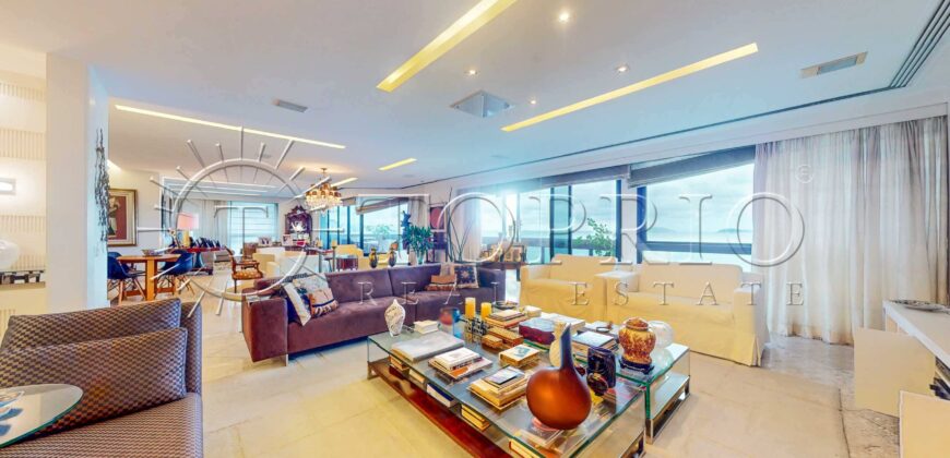 Apartamento de luxo na Av. Delfim Moreira com 435m² e vista frontal para o mar