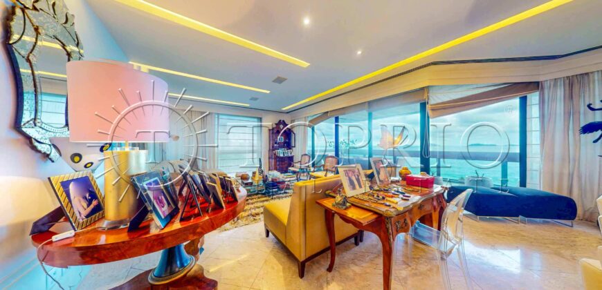 Apartamento de luxo na Av. Delfim Moreira com 435m² e vista frontal para o mar