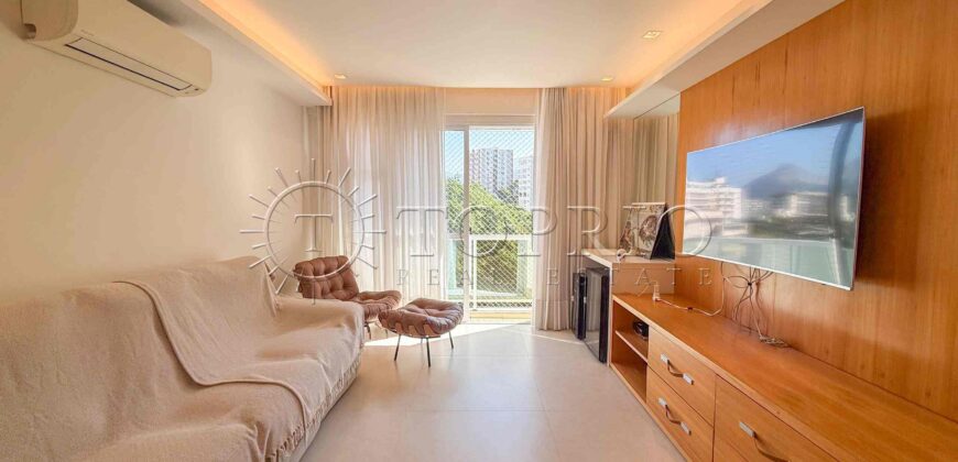 Apartamento de 91 m² à venda no Jardim Botânico, reformado e com vista para o Cristo Redentor