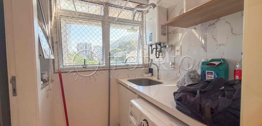 Apartamento de 91 m² à venda no Jardim Botânico, reformado e com vista para o Cristo Redentor