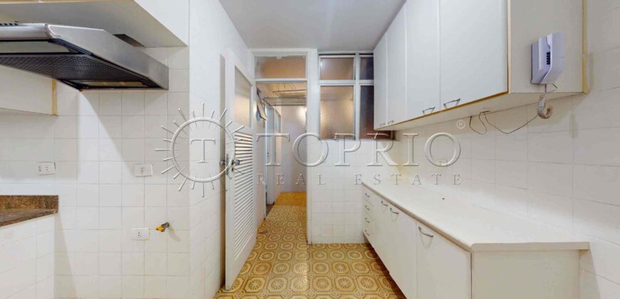 Apartamento de 130 m² à venda em Ipanema, silencioso e com excelente potencial de modernização