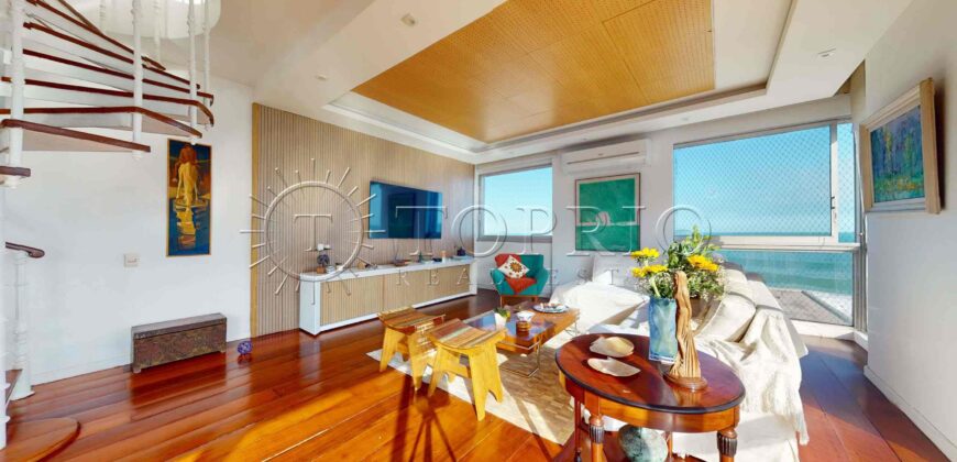 Cobertura Duplex à Venda no Leblon com 385 m², Piscina e Vista Panorâmica para o Mar