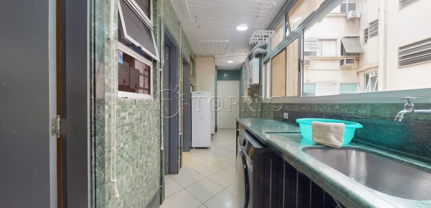 Apartamento linear de 322 m² à venda na Avenida Vieira Souto, em Ipanema,